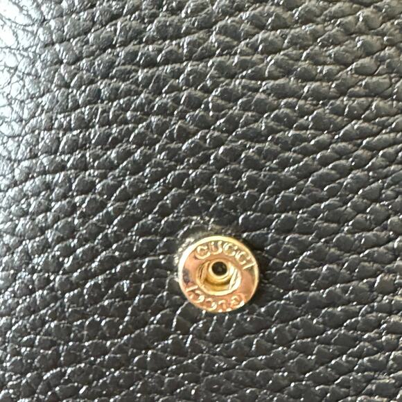 Gucci Interlocking G Long Wallet Black Leather Silver 100% Authentic - Picture 5 of 14